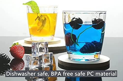 [נראה כמו זכוכית] 10 גרם 12 חלקים כוסות שתייה בלתי ניתנות לשבירה טריטאן כוס פלסטיק מדיח כלים בטוח BPA כוסות מיץ